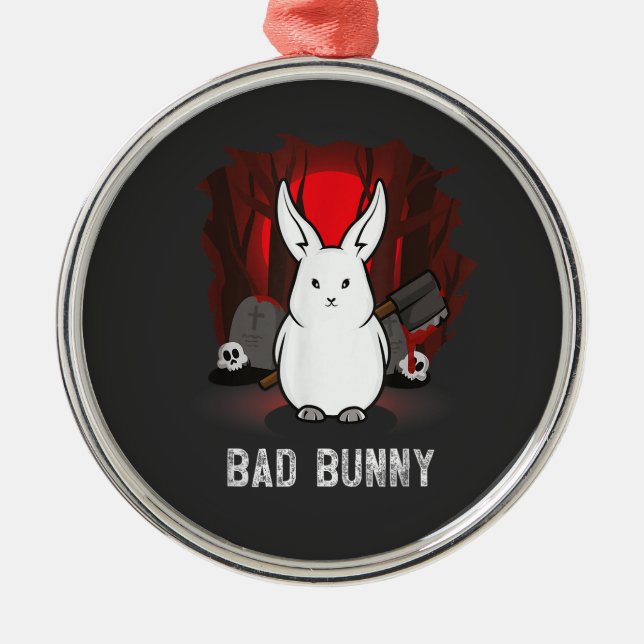 Bat Bunny Metal Tree Decoration (Front)