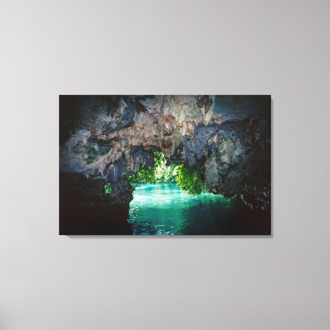 Bat Cave In Airai, Palau, Micronesia Canvas Print (Front)