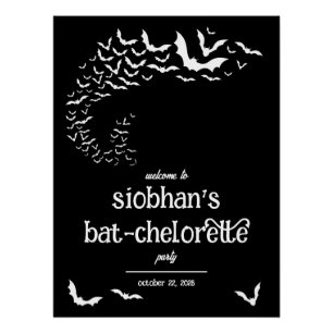 Bat-chelorette Halloween Themed Bachelorette Party Poster