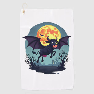 Bat Cow at Midnight Golf Towel