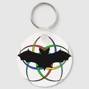 Bat Crescent Design Key Ring