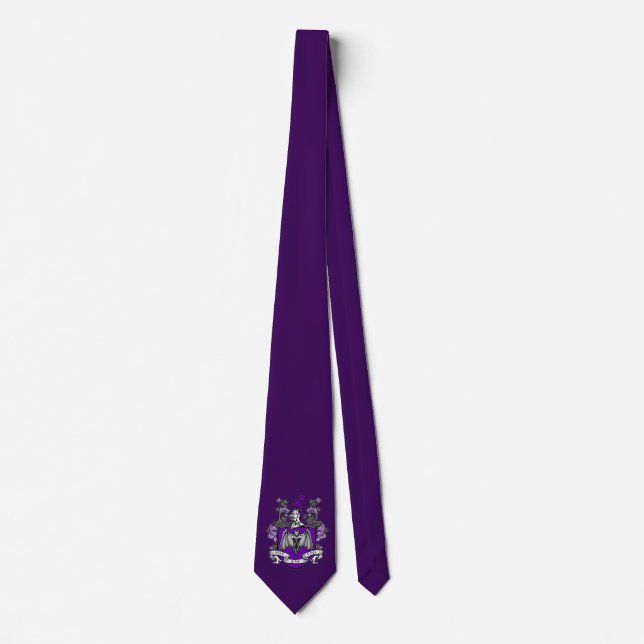 Bat Crest Purple - Tie (Front)