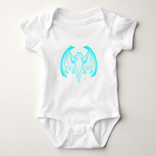 Bat Cyan Inv The MUSEUM Zazzle Gifts Baby Bodysuit