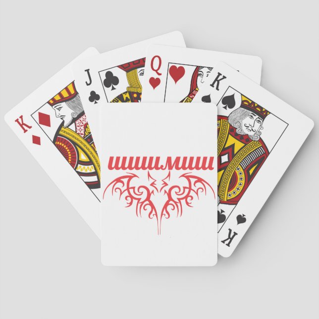 bat cyrillic playing cards (Back)