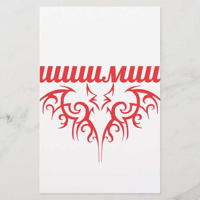 bat cyrillic stationery (Front)