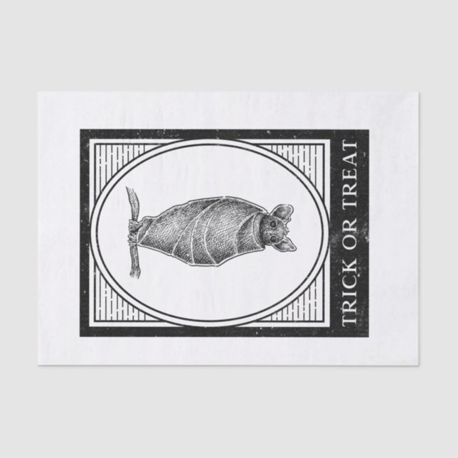 Bat decoupage tissue paper (Front)