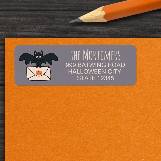 Bat Delivering Mail Grey Halloween  (Creator Uploaded)
