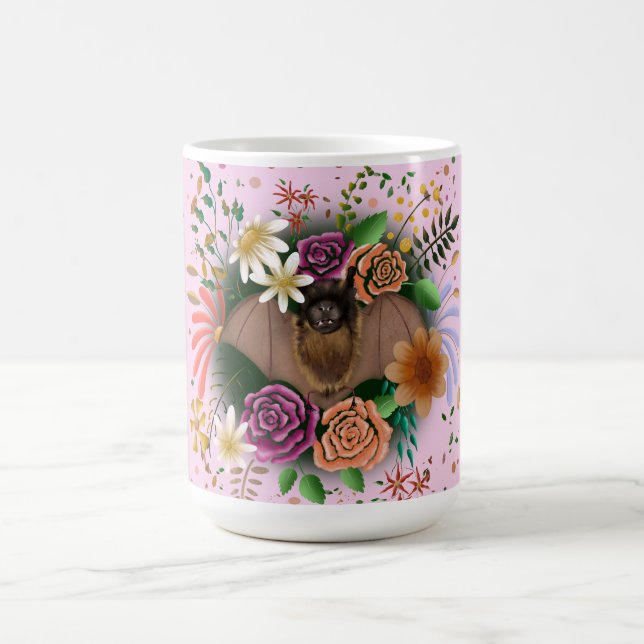 Bat Flowers Floral Botanical  Coffee Mug (Center)