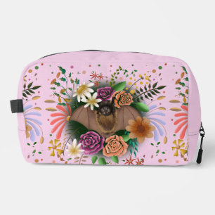Bat Flowers Floral Botanical Dopp Kit