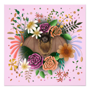 Bat Flowers Floral Botanical Photo Print