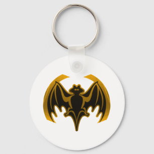 Bat Gold The MUSEUM Zazzle Gifts Key Ring