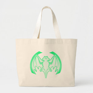 Bat Green Inv The MUSEUM Zazzle Gifts Large Tote Bag