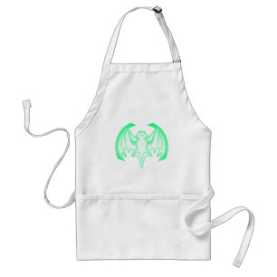 Bat Green Inv The MUSEUM Zazzle Gifts Standard Apron