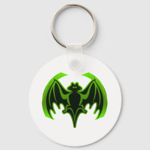 Bat Green MUSEUM Zazzle Gifts Key Ring