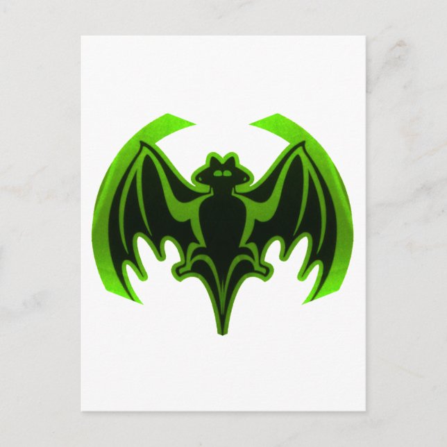 Bat Green MUSEUM Zazzle Gifts Postcard (Front)