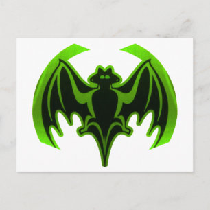 Bat Green MUSEUM Zazzle Gifts Postcard