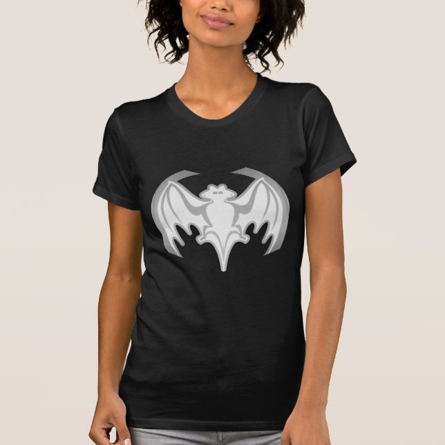Bat Grey Inv The MUSEUM Zazzle Gifts T-Shirt (Front)
