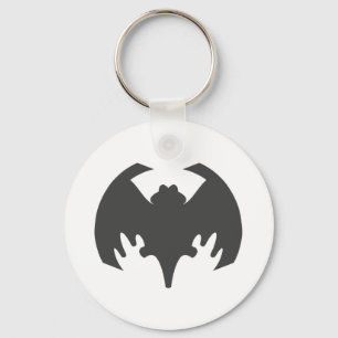 Bat Grey The MUSEUM Zazzle Gifts Key Ring