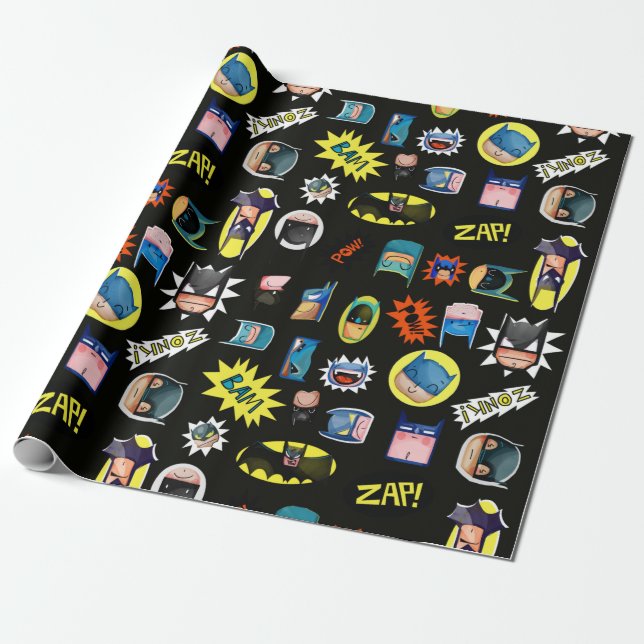 Bat Guy Wrapping Paper (Unrolled)