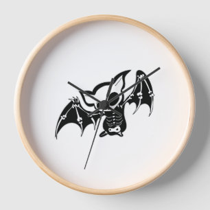 Bat Halloween           Clock