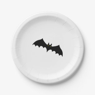 Bat halloween        paper plate