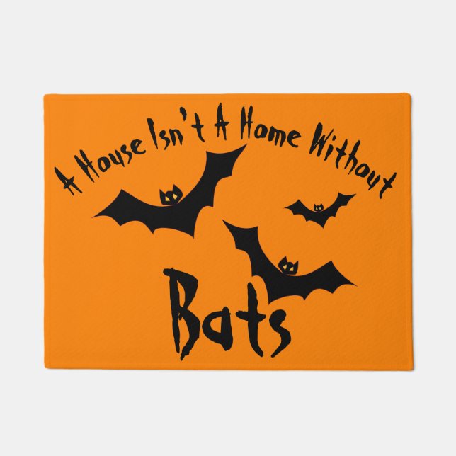 Bat House Halloween Doormat (Front)