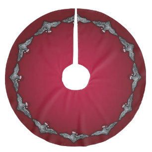 Bat In A Santa Hat Brushed Polyester Tree Skirt