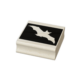 Bat invert silhouette art stamp