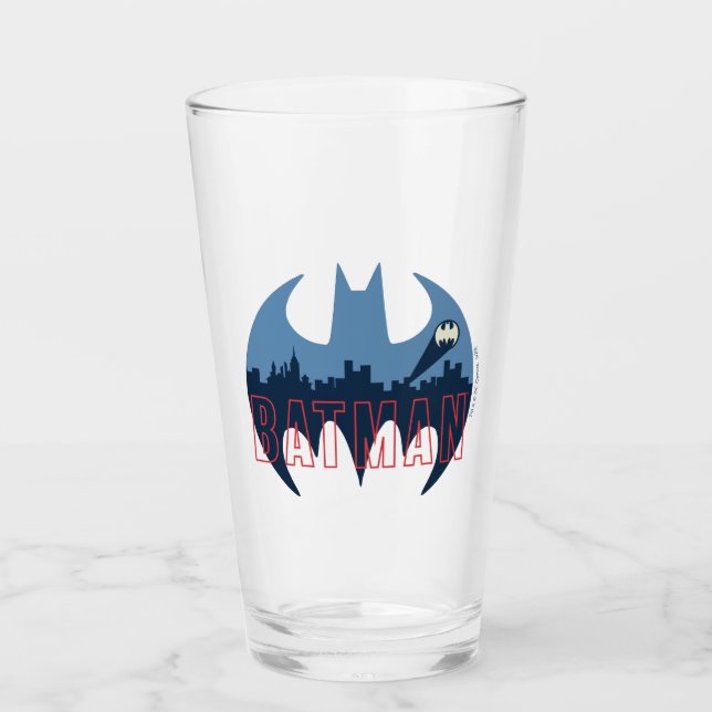 Bat Logo With Gotham & Bat Signal Glass (Front)