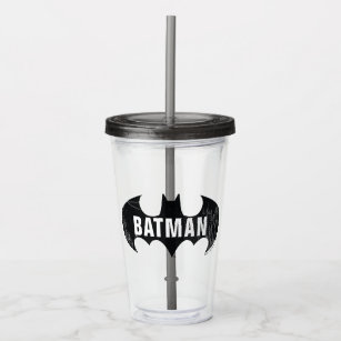 Bat Logo With Gotham Etching Acrylic Tumbler