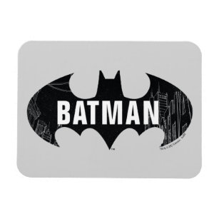 Bat Logo With Gotham Etching Magnet