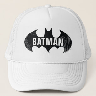 Bat Logo With Gotham Etching Trucker Hat