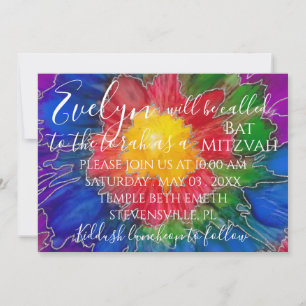 Bat Mitzvah Bar Mitzvah Colourful Invitation