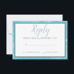 Bat Mitzvah Blue Opal Modern Watercolor Party RSVP Card<br><div class="desc">Modern mixed fonts and a faux blue opal watercolor style design makes these personalised RSVP cards perfect for your Bat Mitzvah party or any elegant occasion. The front has a simulated blue iridescent border around a classic white background. REPLY in a pale blue script font and your important RSVP details...</div>