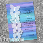Bat Mitzvah Butterfly Turquoise Purple Watercolor<br><div class="desc">Bat Mitzvah Butterfly Turquoise Purple Watercolor. Bat Mitzvah designs by Umua. Printed and shipped by Zazzle or its partner.</div>