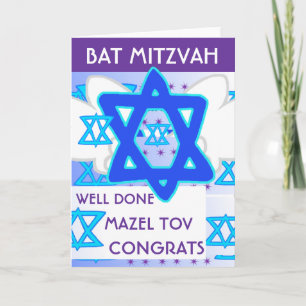 BAT MITZVAH card