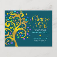 Bat Mitzvah Change of Plans Gold Tree of Life Teal