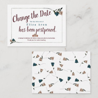 Bat Mitzvah Change the Date Card