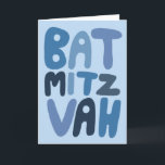 BAT MITZVAH Customisable Modern Bubble Letters  Card<br><div class="desc">Hand drawn text by me for you. Add your own text to the inside of the card or change the background colours. For more designs and colours check my shop! Or let me know if you'd like something custom. I also have matching wrapping paper and of course both Bar and...</div>