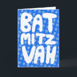 BAT MITZVAH Customisable Star of David Pattern  Card<br><div class="desc">Hand drawn text and star pattern by me for you. Add your own text to the inside of the card. For more designs and colours check my shop! Or let me know if you'd like something custom. I also have matching wrapping paper and of course both Bar and Bat Mitzvah...</div>