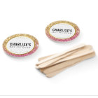 BAT MITZVAH FAN selfie glitzy gold pink glitter