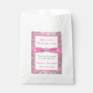 Bat Mitzvah Favour Bag Winter Wonderland Pink