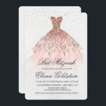 Bat Mitzvah Glitter Dress Diamond Invitation<br><div class="desc">Bat Mitzvah Glitter Dress Gown Diamond Invitation</div>