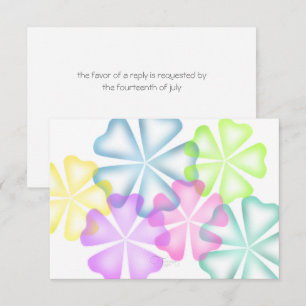 Bat Mitzvah Glowing Flowers Multi Response Card