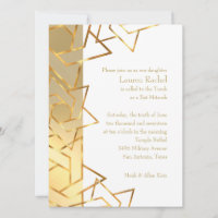 Bat Mitzvah Gold Star of David on Any Colour