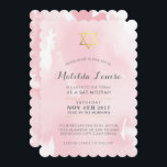 BAT MITZVAH gold stylish pink watercolor invite<br><div class="desc">by kat massard >>> kat@simplysweetPAPERIE.com <<< *** NOTE - THE SHINY GOLD FOIL EFFECT IS A PRINTED PICTURE *** - - - - - - - - - - - - - - - - - - - - - - - - - - - - - - CONTACT ME...</div>