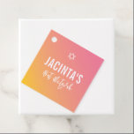 BAT MITZVAH modern star pink yellow gradient Favour Tags<br><div class="desc">by kat massard >>> https://linktr.ee/simplysweetpaperie <<<</div>