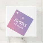 BAT MITZVAH modern star purple pink gradient Favour Tags<br><div class="desc">by kat massard >>> https://linktr.ee/simplysweetpaperie <<<</div>