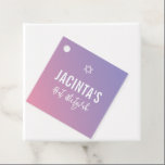 BAT MITZVAH modern star purple pink gradient Favour Tags<br><div class="desc">by kat massard >>> https://linktr.ee/simplysweetpaperie <<<</div>