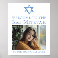 Bat Mitzvah Photo Blue Star of David Party